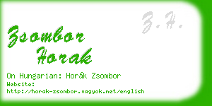 zsombor horak business card
